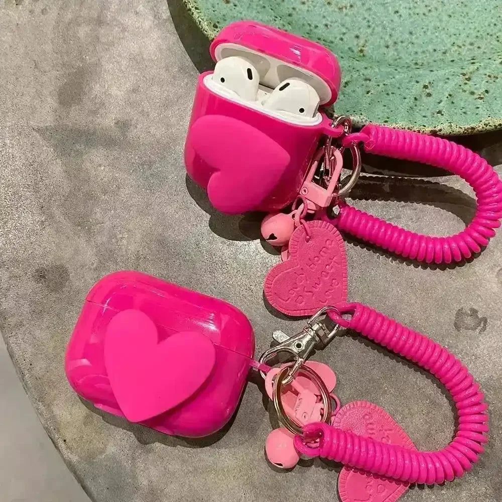 Adorable Pink Heart Case (For Airpods) - Bear Hugs