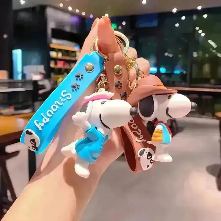 Adorable Snoopy 3D Keychain - Bear Hugs