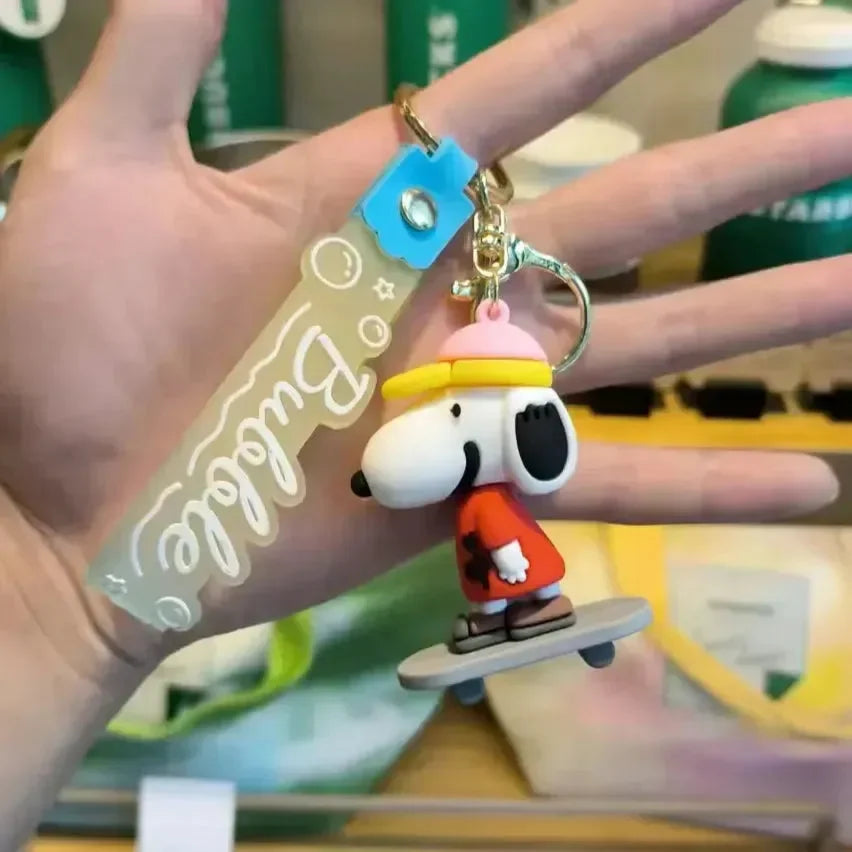 Adorable Snoopy 3D Keychain - Bear Hugs