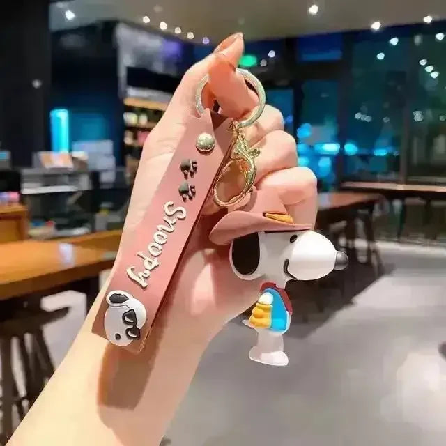 Adorable Snoopy 3D Keychain - Bear Hugs