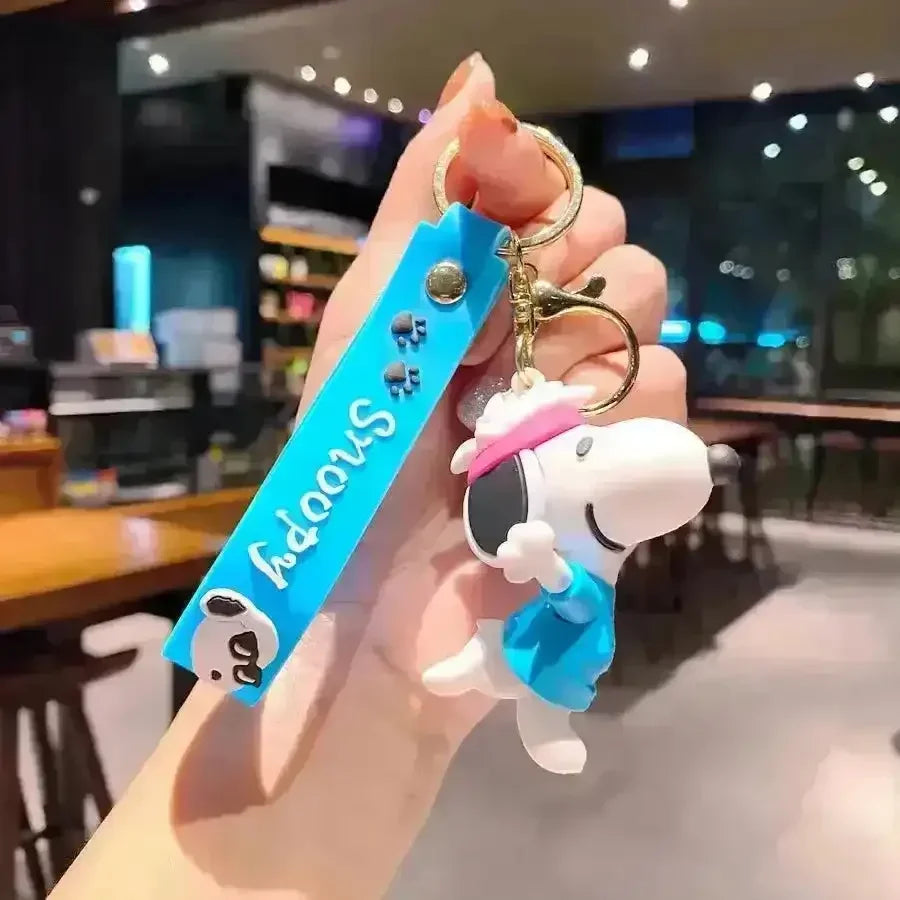 Adorable Snoopy 3D Keychain - Bear Hugs