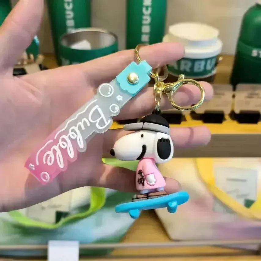 Adorable Snoopy 3D Keychain - Bear Hugs