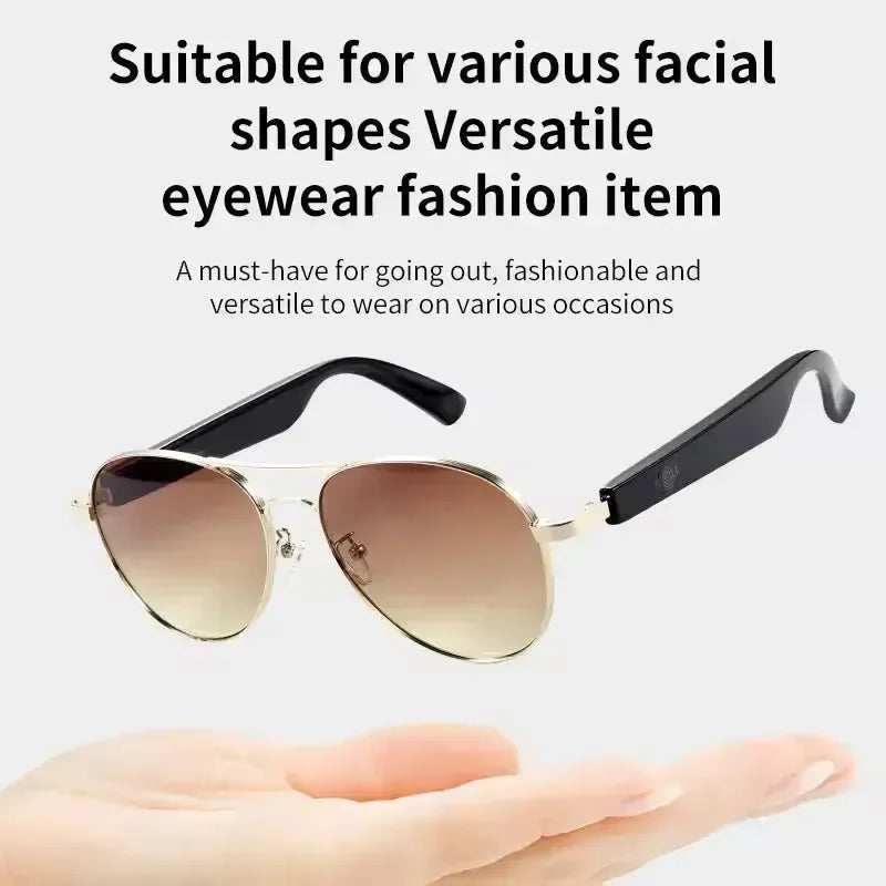 AeroSound Smart Aviator Bluetooth Sunglasses - Bear Hugs