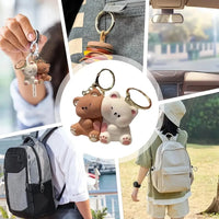 Affectionate Magnetic Bear Keychain - Bear Hugs