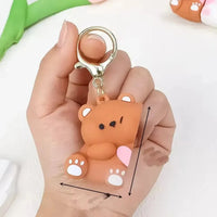 Affectionate Magnetic Bear Keychain - Bear Hugs