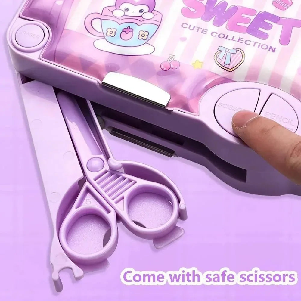 All-In-One Multifunctional School Pencil Box - Bear Hugs