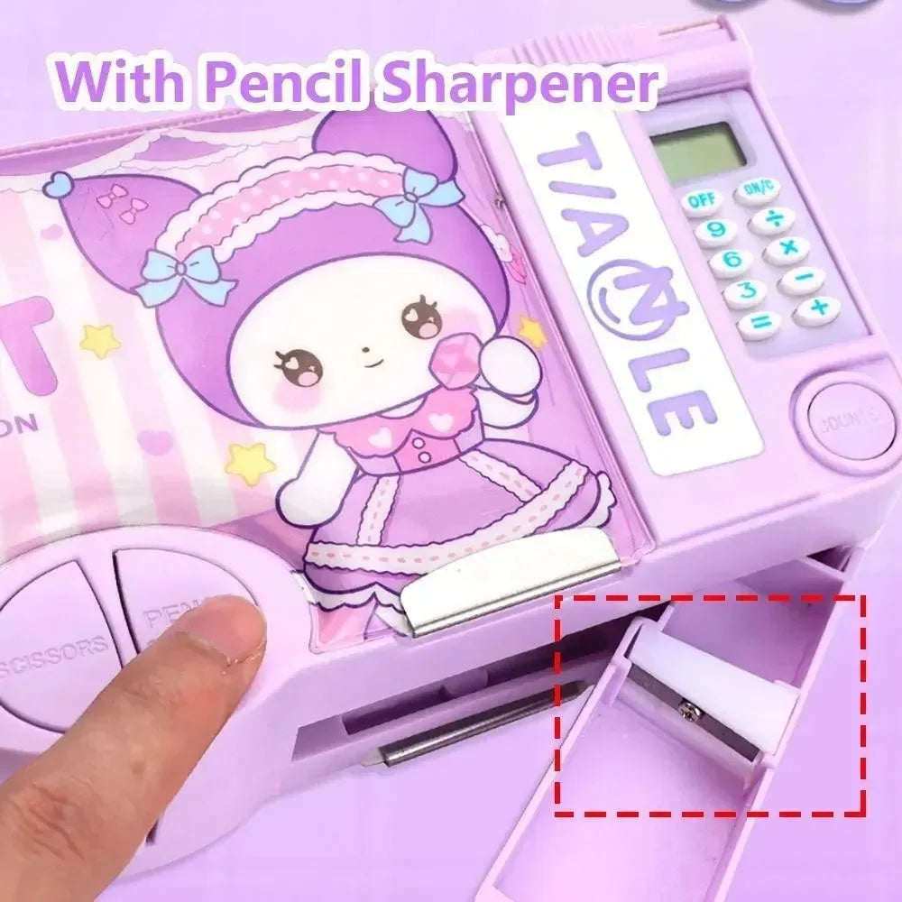 All-In-One Multifunctional School Pencil Box - Bear Hugs