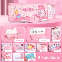 All-In-One Multifunctional School Pencil Box - Bear Hugs