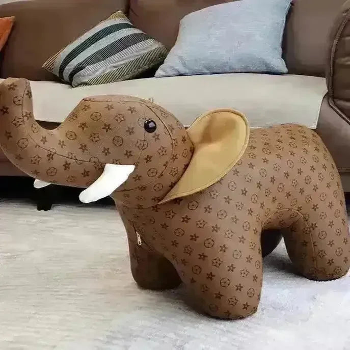 Animal Luxury Monogram Pattern Shoe Stool - Bear Hugs