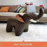 Animal Luxury Monogram Pattern Shoe Stool - Bear Hugs