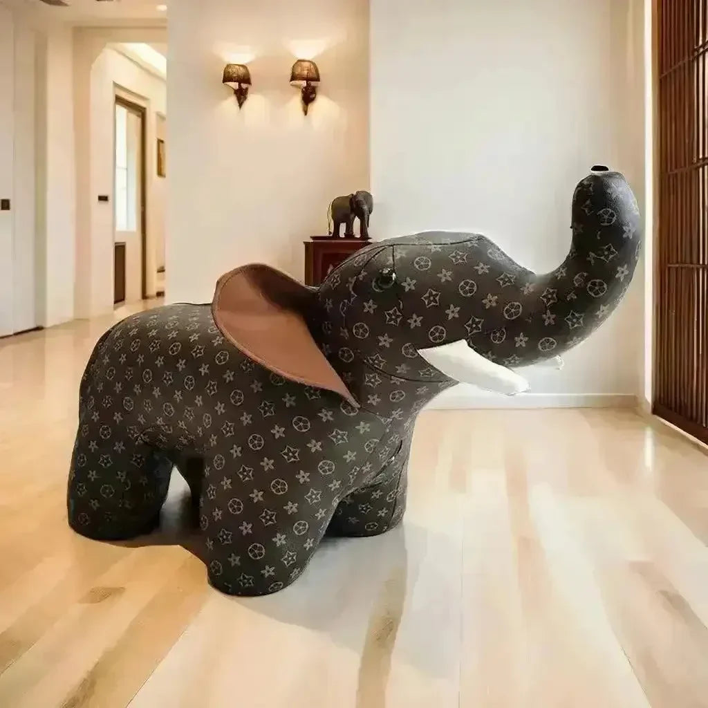 Animal Luxury Monogram Pattern Shoe Stool - Bear Hugs