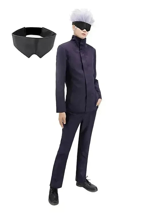 Anime Gojo Satoru Eye Black Leather Mask - Bear Hugs