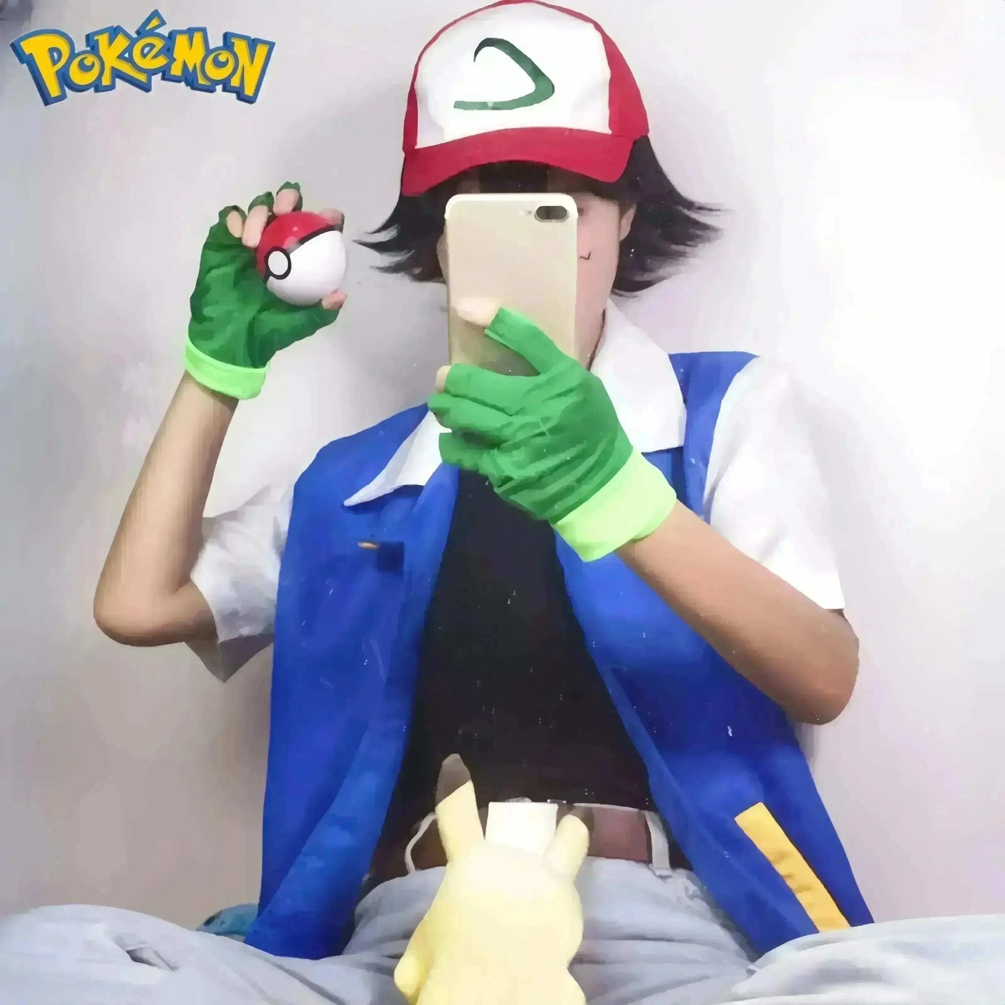 Casquette Ash Ketchum Pour Cosplay Pokémon – Générations 1 Et 4 – Taille Réglable – 100% Polyester