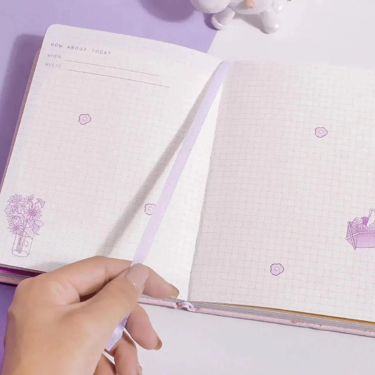 Anime Themed Diary with Magnetic Clasp - Bear Hugs