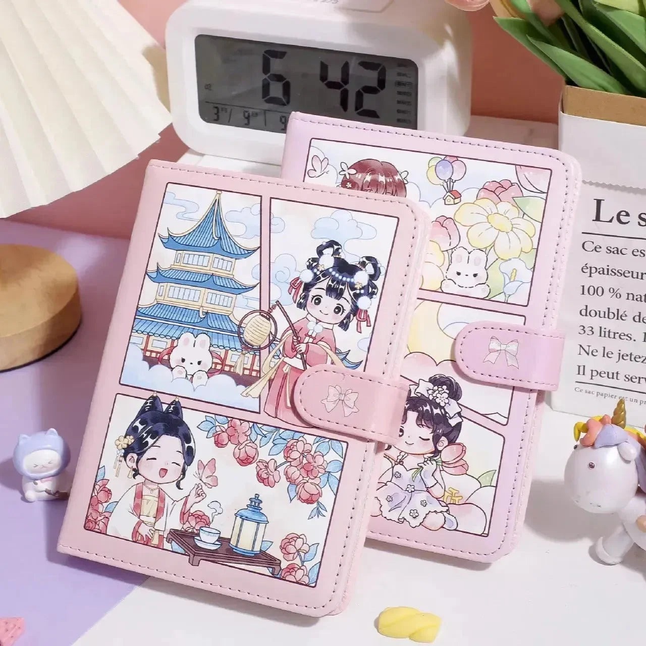Anime Themed Diary with Magnetic Clasp - Bear Hugs