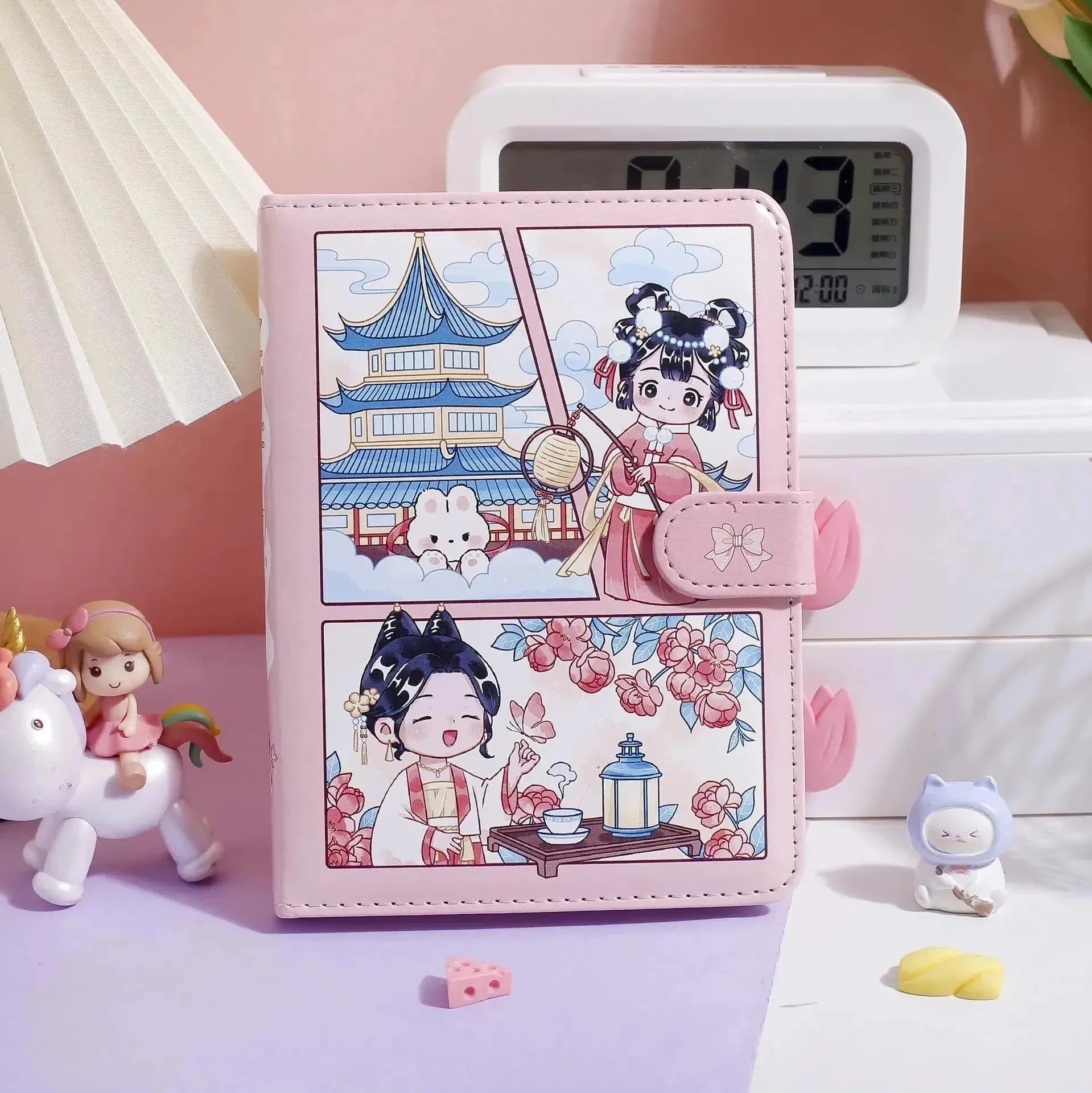 Anime Themed Diary with Magnetic Clasp - Bear Hugs