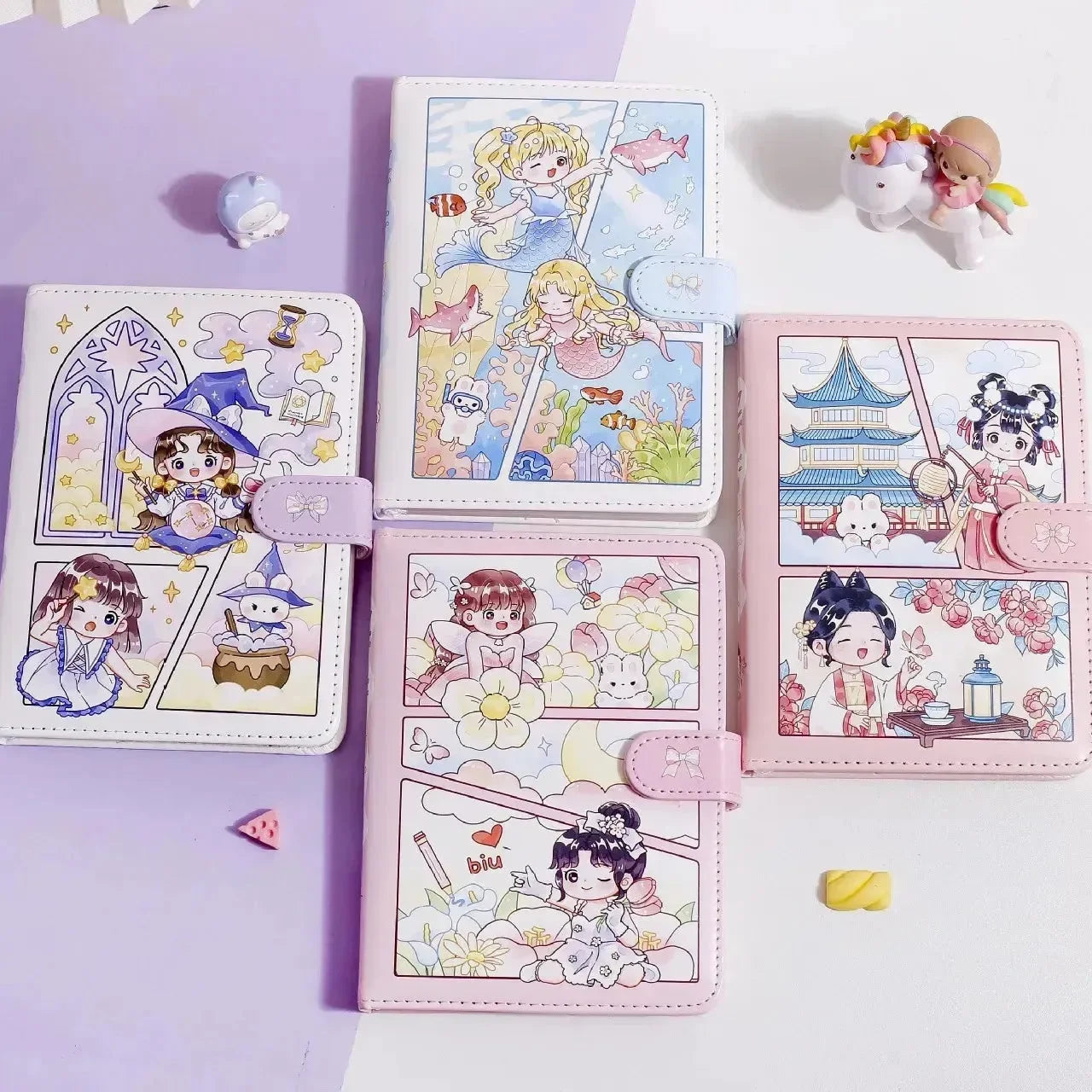 Anime Themed Diary with Magnetic Clasp - Bear Hugs
