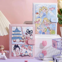 Anime Themed Diary with Magnetic Clasp - Bear Hugs