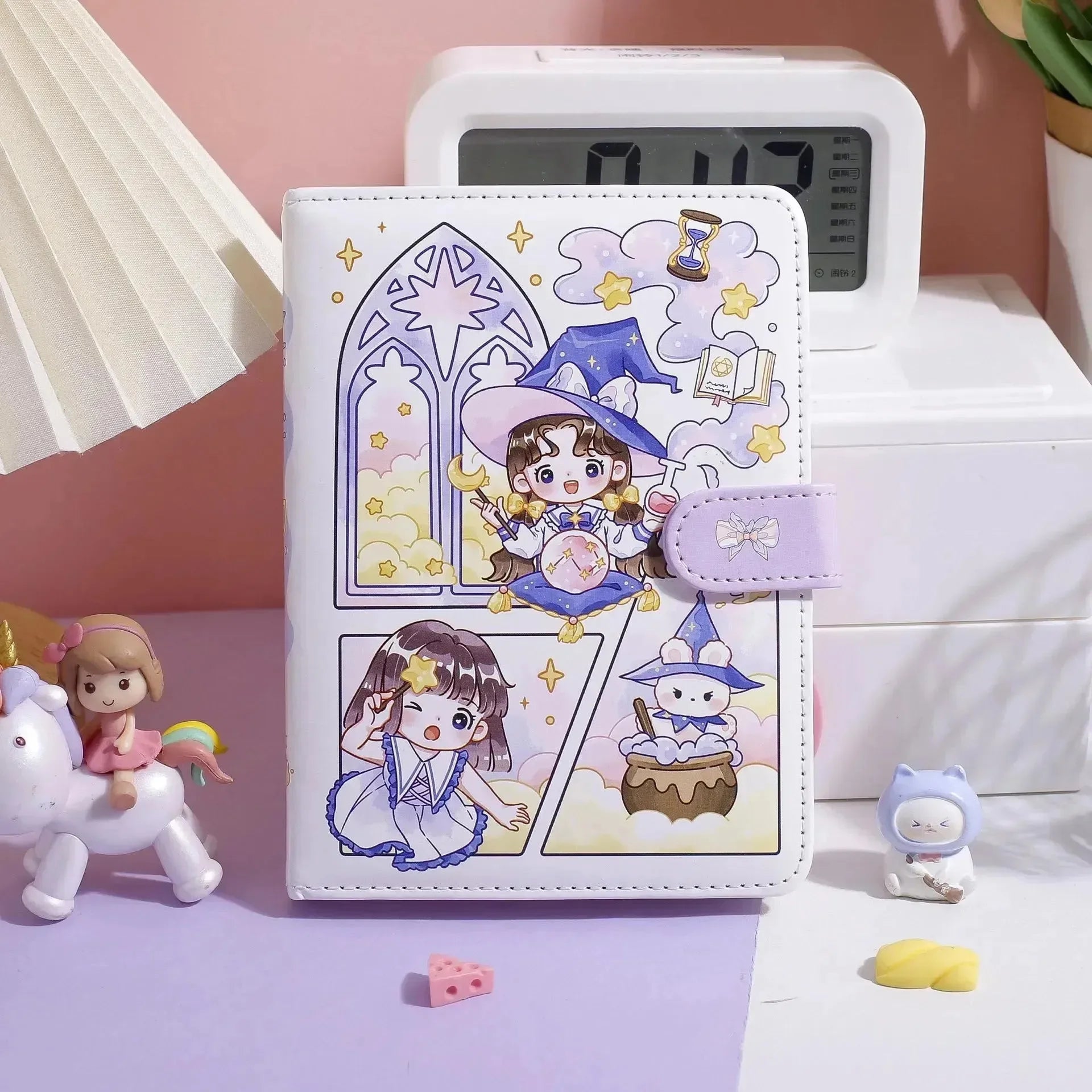 Anime Themed Diary with Magnetic Clasp - Bear Hugs