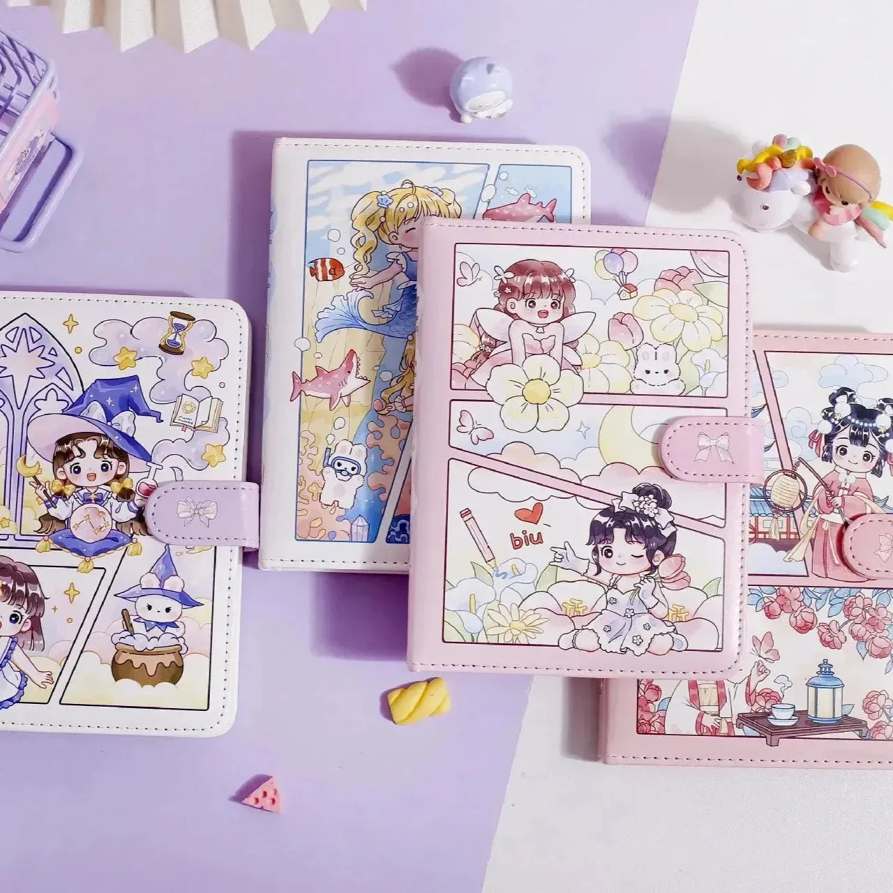 Anime Themed Diary with Magnetic Clasp - Bear Hugs