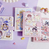 Anime Themed Diary with Magnetic Clasp - Bear Hugs
