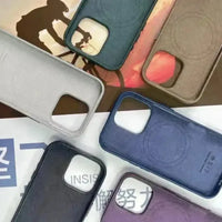 Apple Leather MagSafe Case (For iPhones) - Bear Hugs