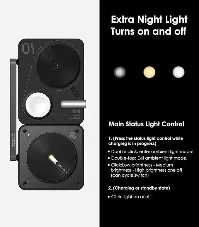 Aulumu M01 4-in-1 Wireless Charging Station - Bear Hugs