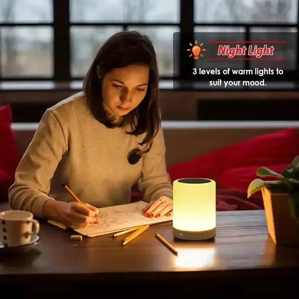 AuraWave Touch Control Bluetooth Speaker Lamp - Bear Hugs