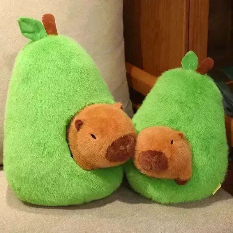 Avocado Capybara Plush Toy