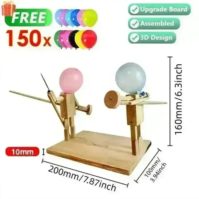 Bataille de ballons en bambou, marionnettes d'escrime en bois, jeu de combat de robots en bois faits à la main, bataille de ballons, jeu de duel d 'escrime à deux joueurs, décoration de Bataille de ballons en bambou, marionnettes d'escrime en bois, jeu de combat de robots en bois faits à la main, bataille de ballons, jeu de duel d 'escrime à deux joueurs, décoration de