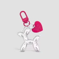 Balloon Heart Punk Dog Keychain - Bear Hugs