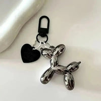Balloon Heart Punk Dog Keychain - Bear Hugs