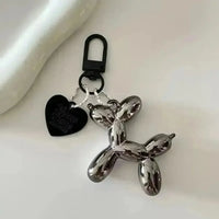 Balloon Heart Punk Dog Keychain - Bear Hugs