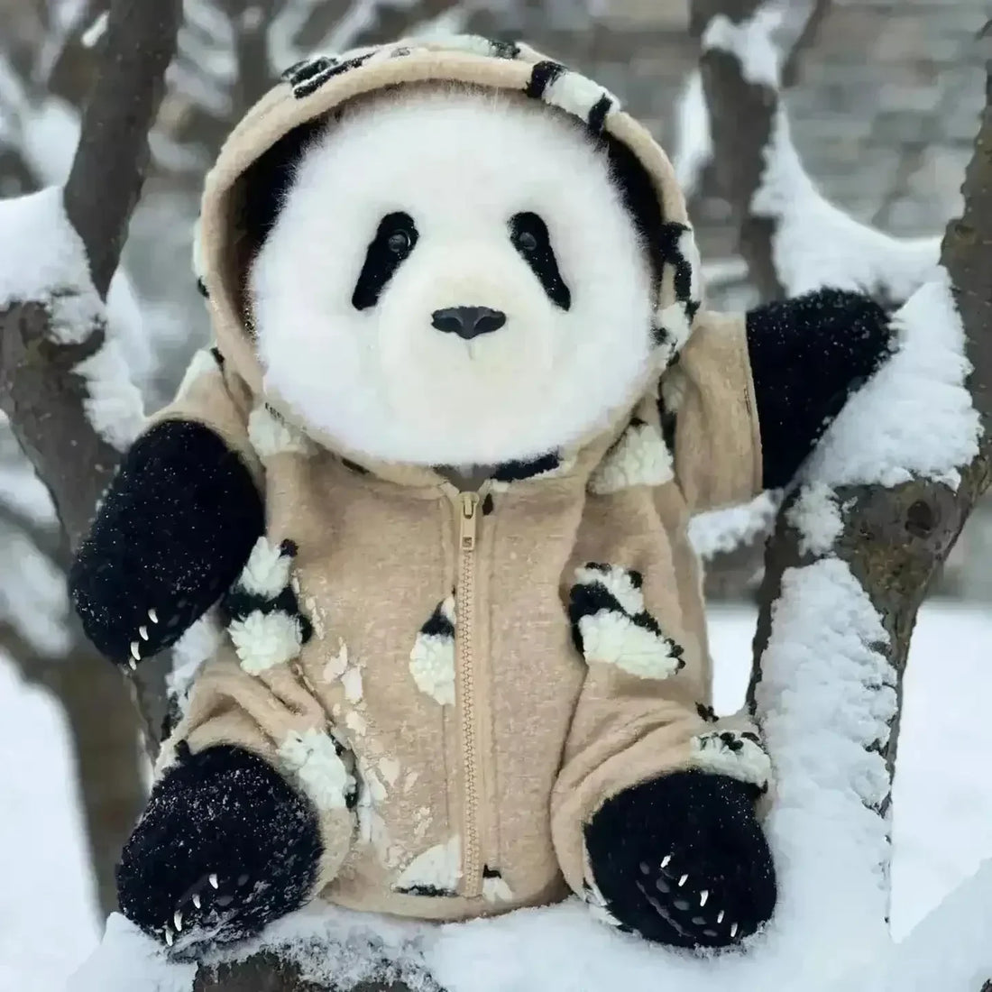 Bamboo Buddy Realistic Panda Plushie (38 cm) - Bear Hugs