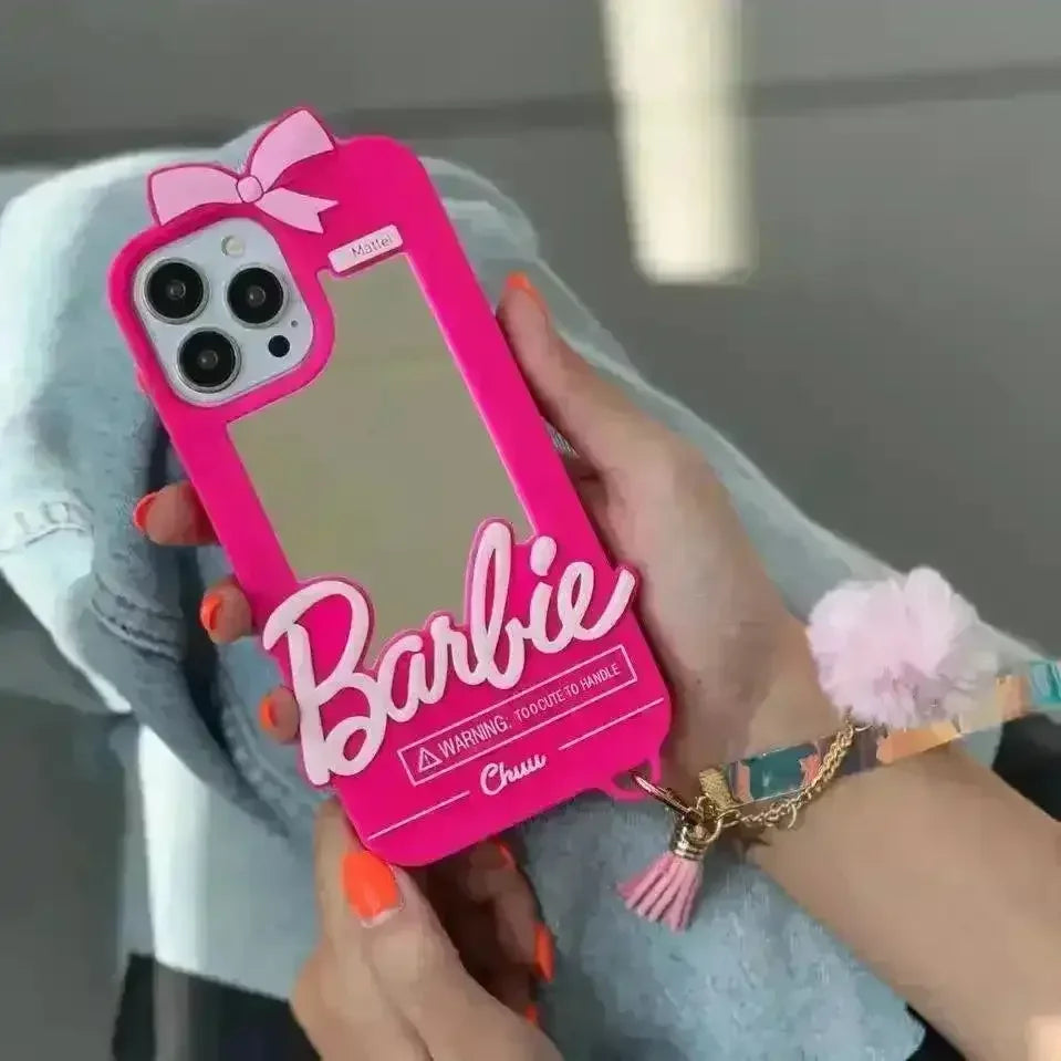 Barbie Iphone Case With Mirror BRB Mirror 3D Case (For IPhone)