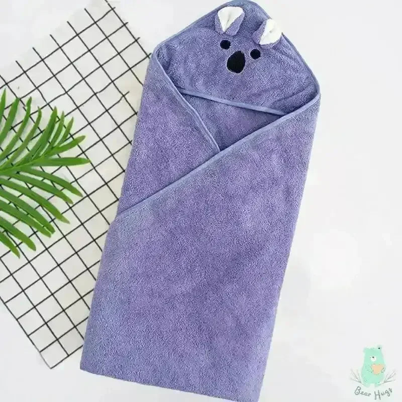 Bear Cub Baby Hooded Towel Blue