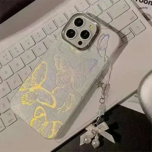 Beautiful Glitter Butterfly Phone Case (For iPhones) - Bear Hugs