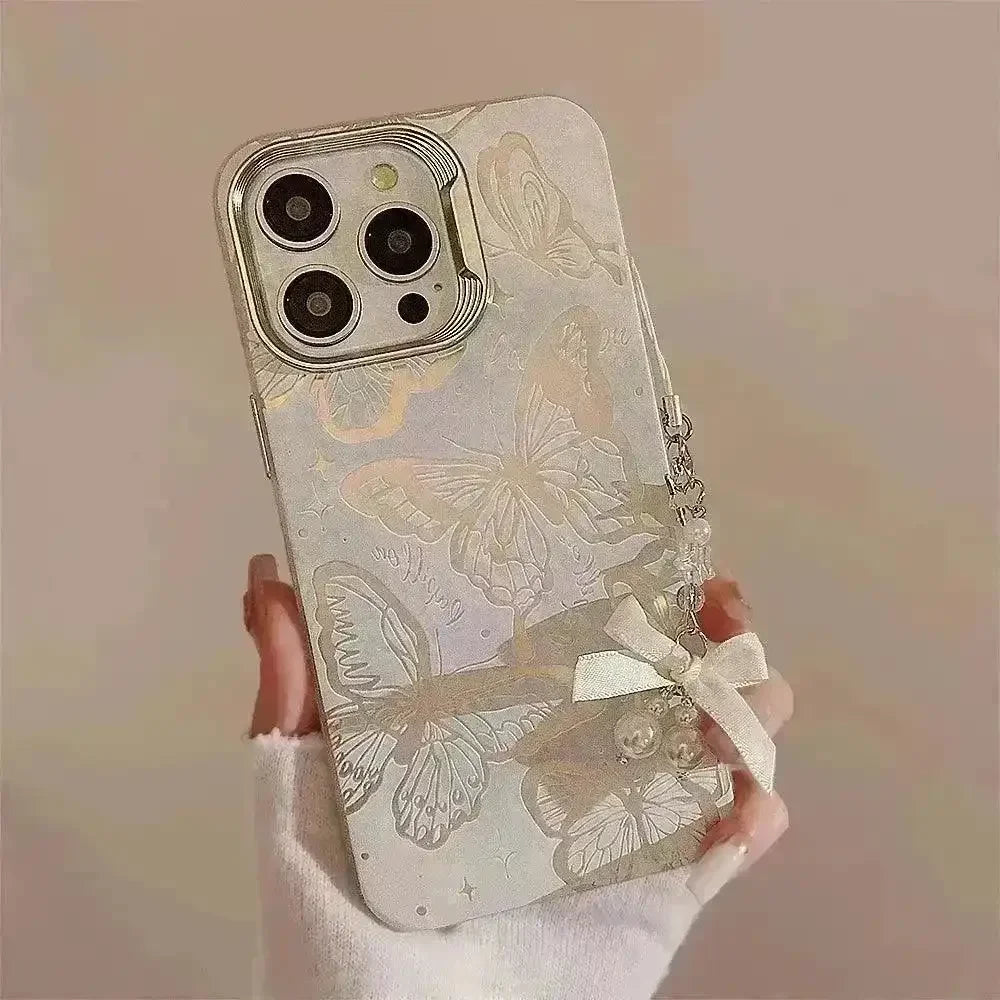 Beautiful Glitter Butterfly Phone Case (For iPhones) - Bear Hugs