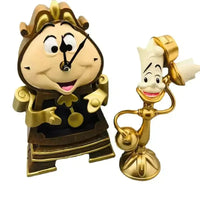 Beauty And The Beast Cogsworth Clock & Lumiere Candle Figurines - Bear Hugs