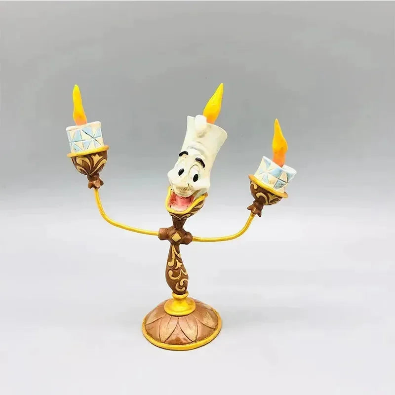 Beauty And The Beast Cogsworth Clock & Lumiere Candle Figurines - Bear Hugs