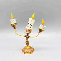 Beauty And The Beast Cogsworth Clock & Lumiere Candle Figurines - Bear Hugs
