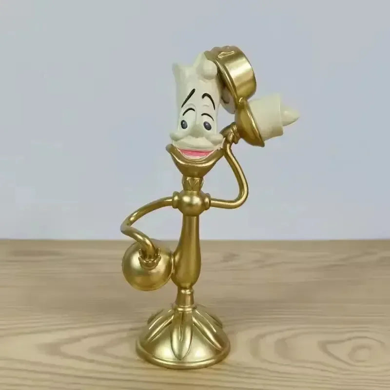 Beauty And The Beast Cogsworth Clock & Lumiere Candle Figurines - Bear Hugs