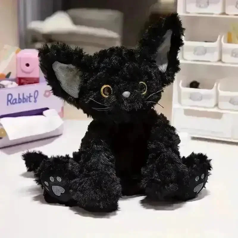 Cute Big Ear Black Cat Weighted Plush Buy Cat Stuffed Toys in India
