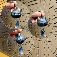 Big Eye Cat Head Keychain - Bear Hugs