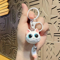 Big Eye Cat Head Keychain - Bear Hugs