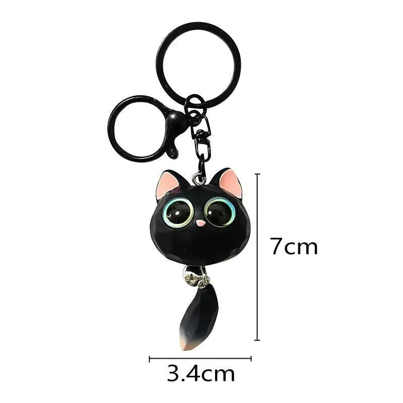 Big Eye Cat Head Keychain - Bear Hugs