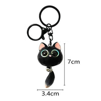 Big Eye Cat Head Keychain - Bear Hugs