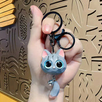 Big Eye Cat Head Keychain - Bear Hugs