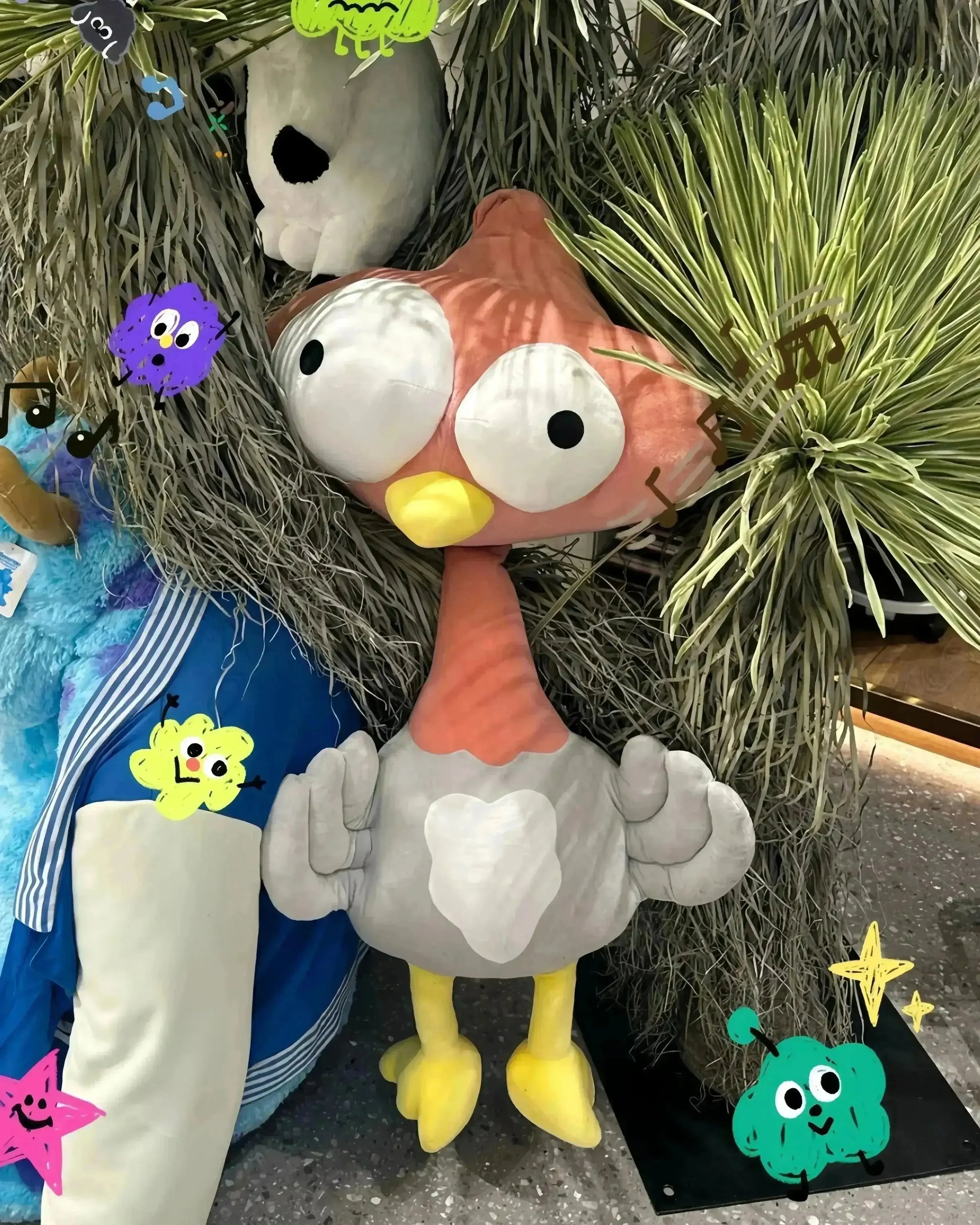 Big-eyed Chicken Plushie (100 cm) - Bear Hugs