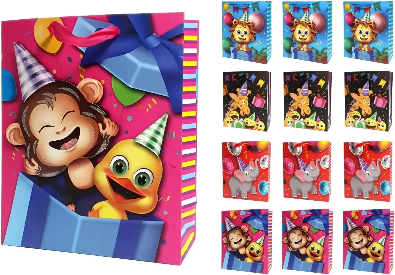 Birthday Animals Paper Gift Bag - Bear Hugs